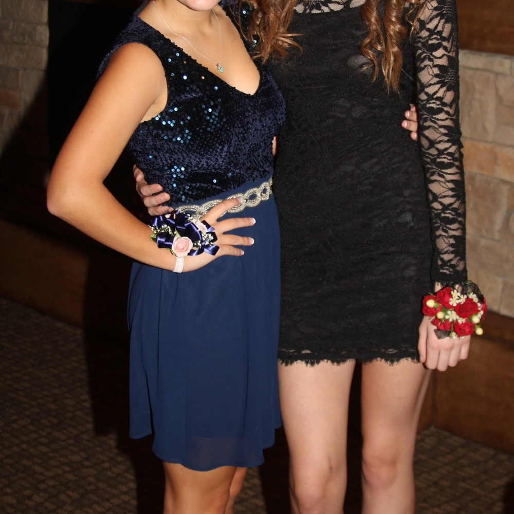 Navy sparkly dress